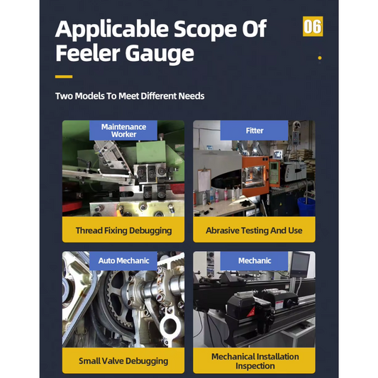 Metric Feeler Gauge 0.02-1mm Set for Valve, Spark Plug & Gap Measurement Tool