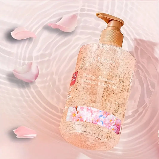 500ml Large Capacity Cherry Blossom Petal Body Shower Gel - Moisturizing Formula