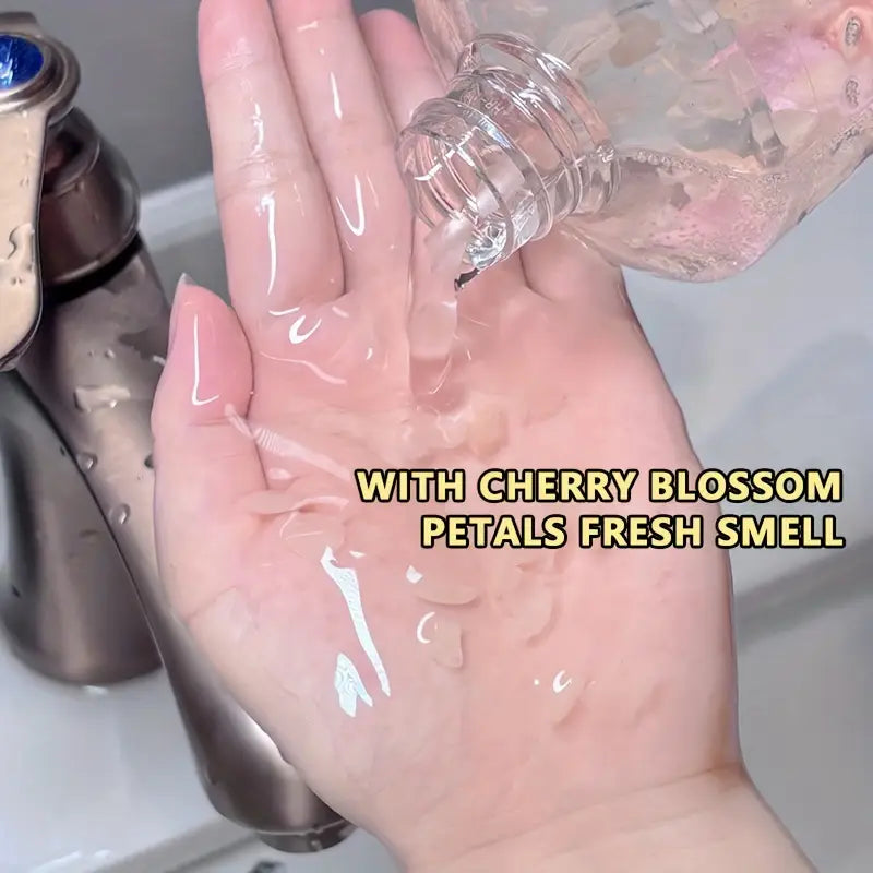 500ml Large Capacity Cherry Blossom Petal Body Shower Gel - Moisturizing Formula