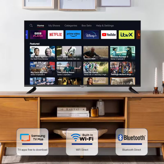 40 inch Full HD Smart TV powered by Tizen 3 HDMI 2 USB RJ45 TeeView - TV40QFT-UK