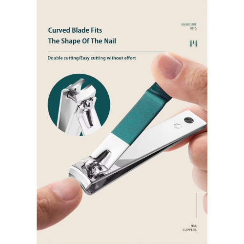 6-Piece Stainless Steel Manicure & Pedicure Set – Nail Clippers with Travel Case