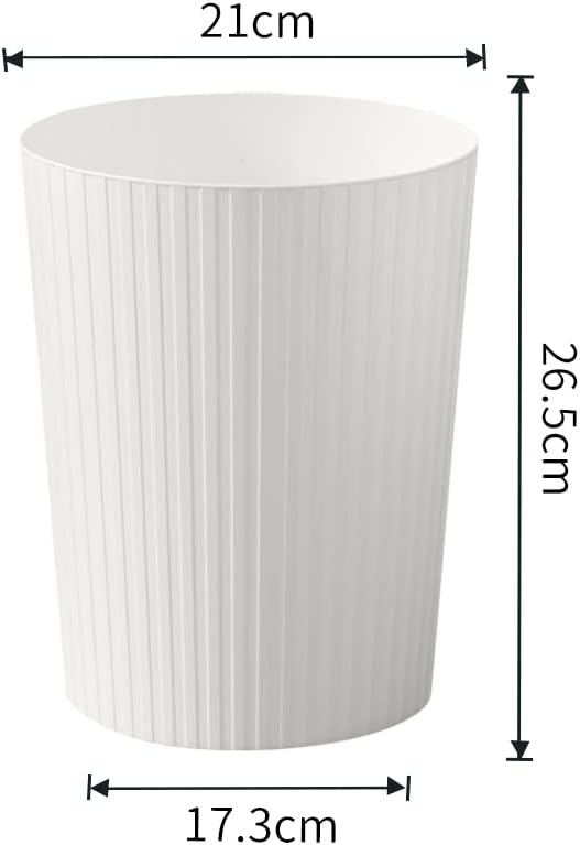 Set of 3 | 7.2L White Plastic Trash Bins for Kitchen, Bedroom & Office โ Open Top