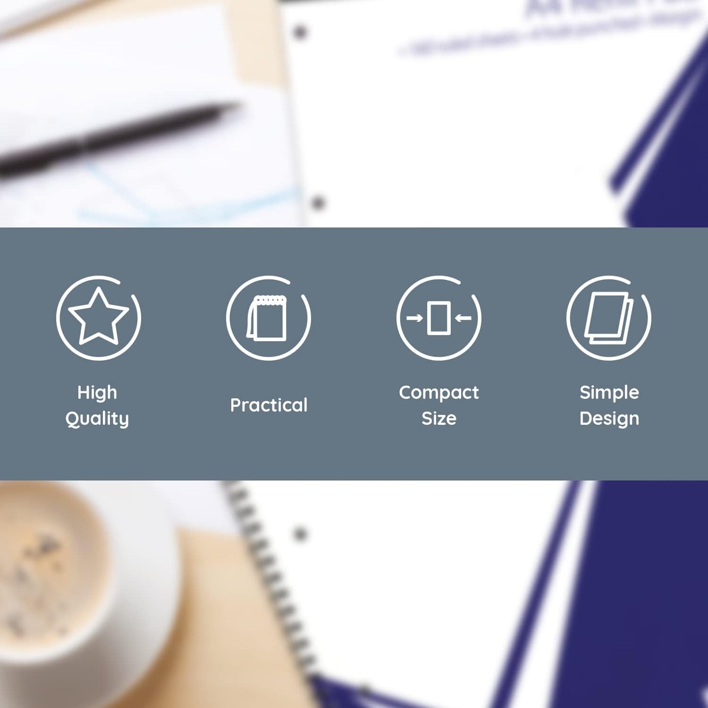 nu: Wirebound Reporter's Notebook β 80 Pages | Office Writing Pad | Spiral Notepad