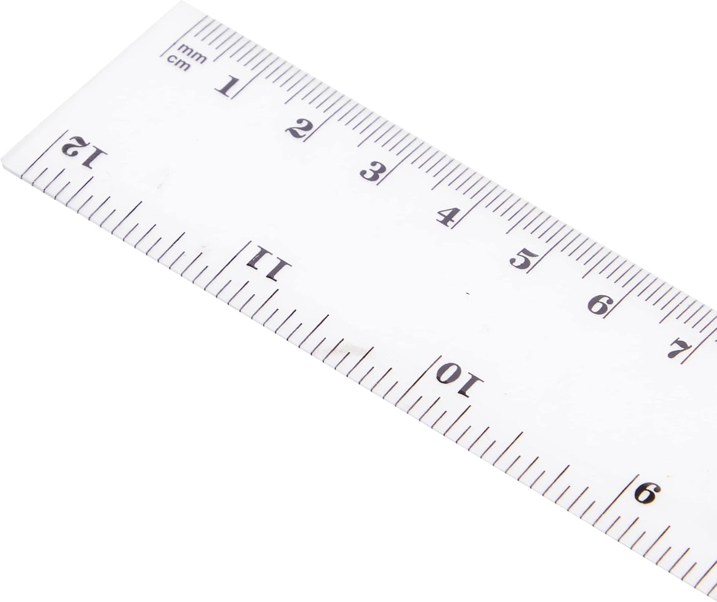 Westcott 6/12-Inch Clear Plastic Ruler โ Durable, Lightweight, Easy-to-Read Measurements