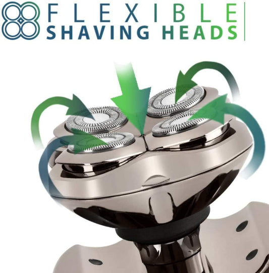 Skull Shaver Pitbull Gold PRO 4D Rotary Head Shaver for Men – Wet/Dry, USB Recharge