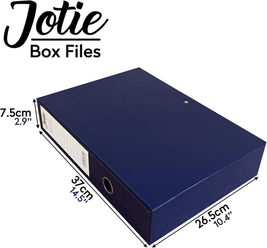 75mm Box File with Lock & Ring Pull – Glossy Foolscap File for Office & School Use