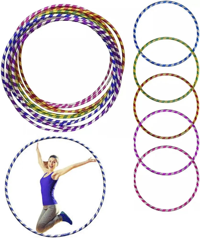 π― Colorful 55cm Hula Hoops β Glitter Plastic Hoops for Fitness & Dance Fun Pack of 2