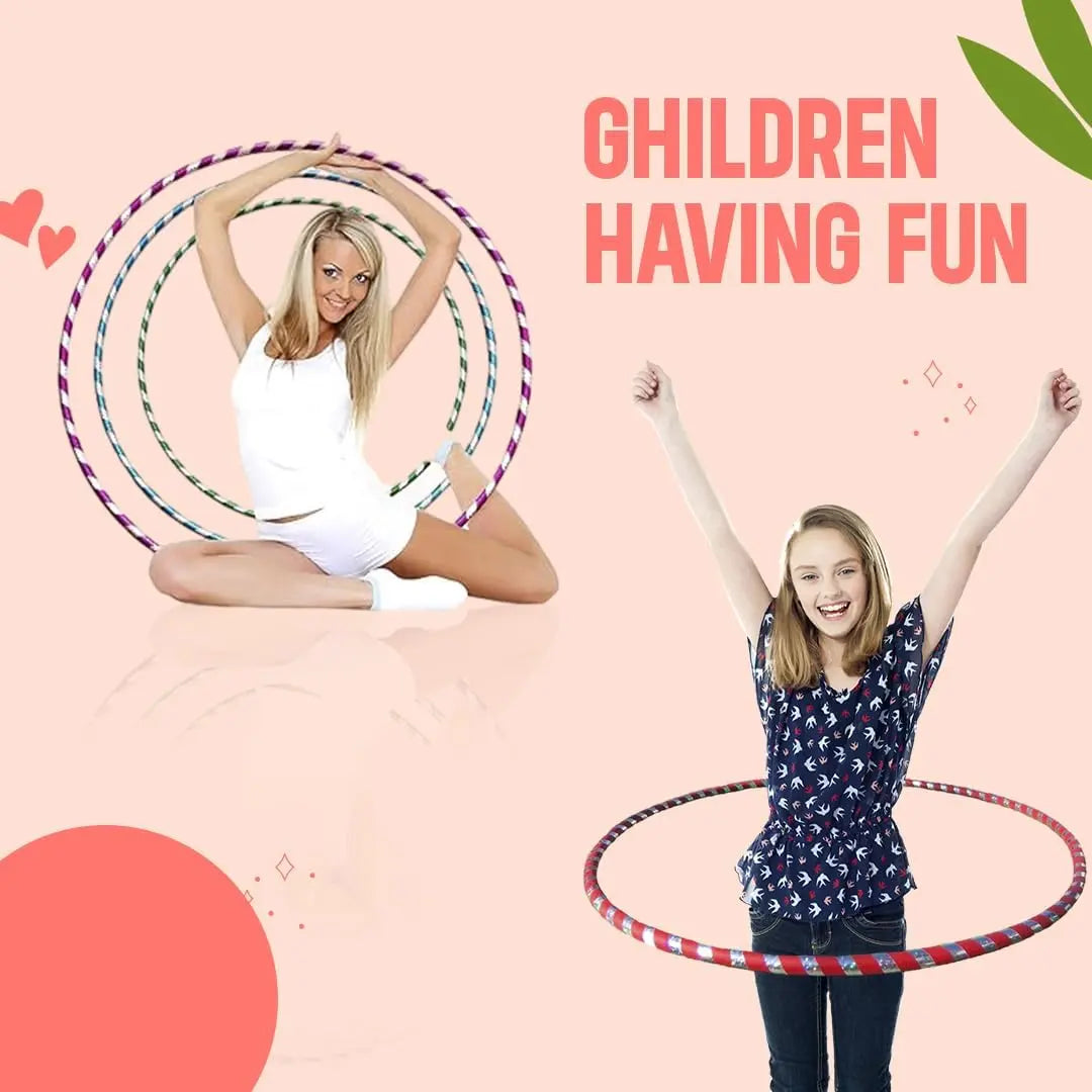 π― Colorful 55cm Hula Hoops β Glitter Plastic Hoops for Fitness & Dance Fun Pack of 2
