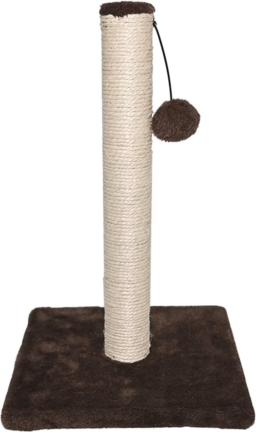 Ram® 42cm Cat Scratching Post – Tall Cat Tree Tower for Kittens & Adult Cats – Brown