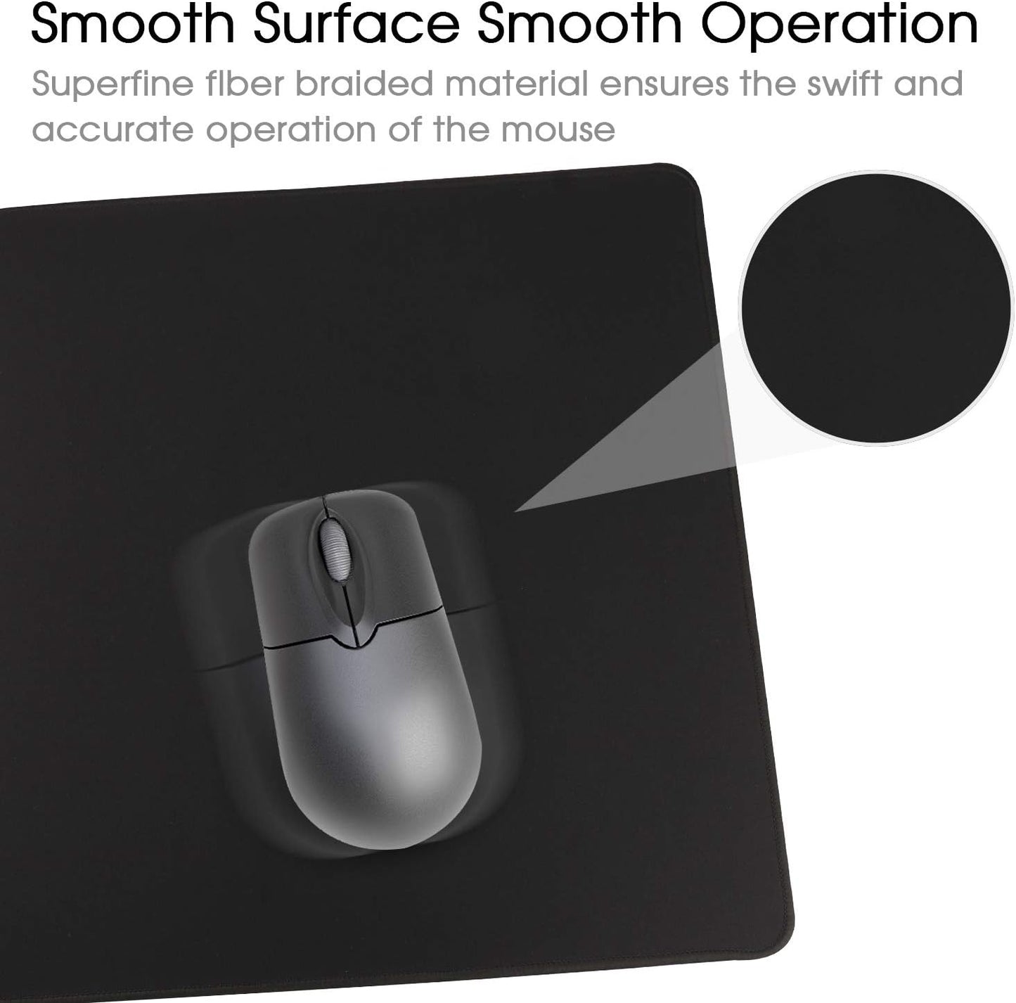 Large Gaming Mouse Pad 600x300mm – XL Desk Mat, Non-Slip Rubber Base, Black