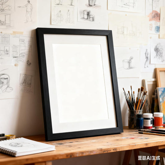 A4 Picture Frame, Wooden Photo Frame, Versatile Black Frame with Safe Perspex Front & Wall Hanging Hooks - For Display, Landscape or Portrait Orientation, Wall-Mount & Desk Stand