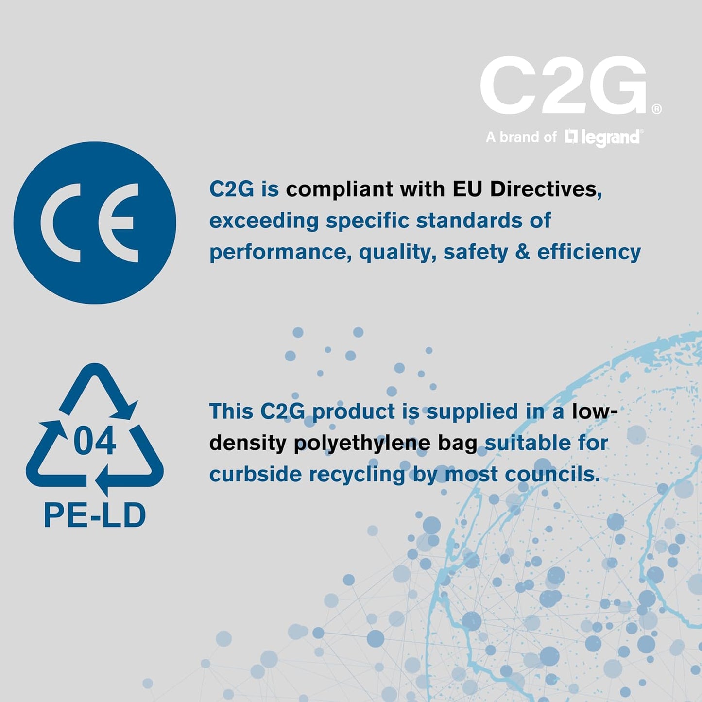 C2G 2M UK Power Cable – Kettle Lead Cord (IEC C13 to BS1363), 6FT, Black