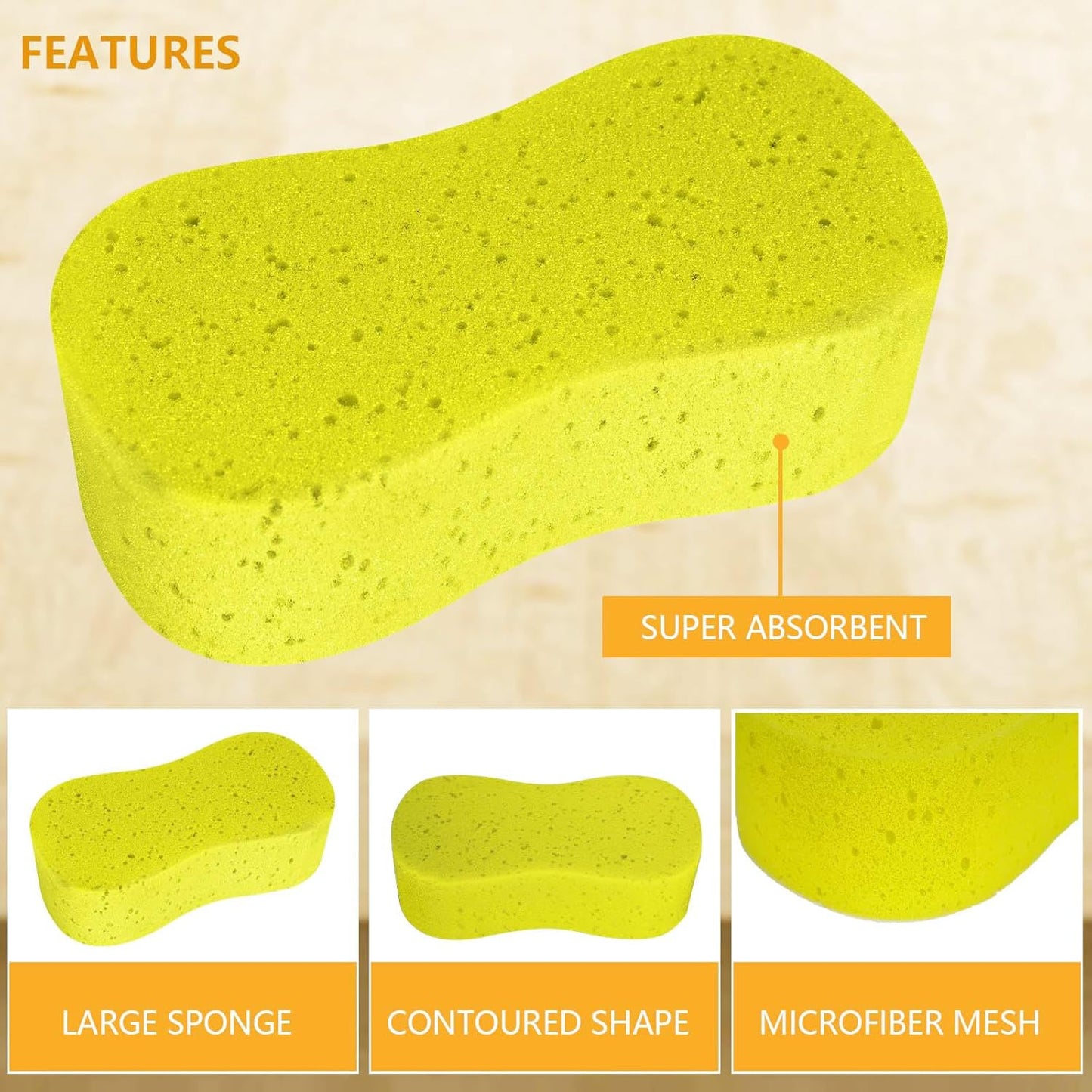 Jumbo Car Sponges β Ultra-Absorbent, Scratch-Free Cleaning for Cars & Windows