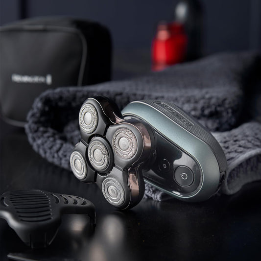 Remington RX7 Cordless Electric Head Shaver for Bald Men – Wet/Dry, USB, Travel