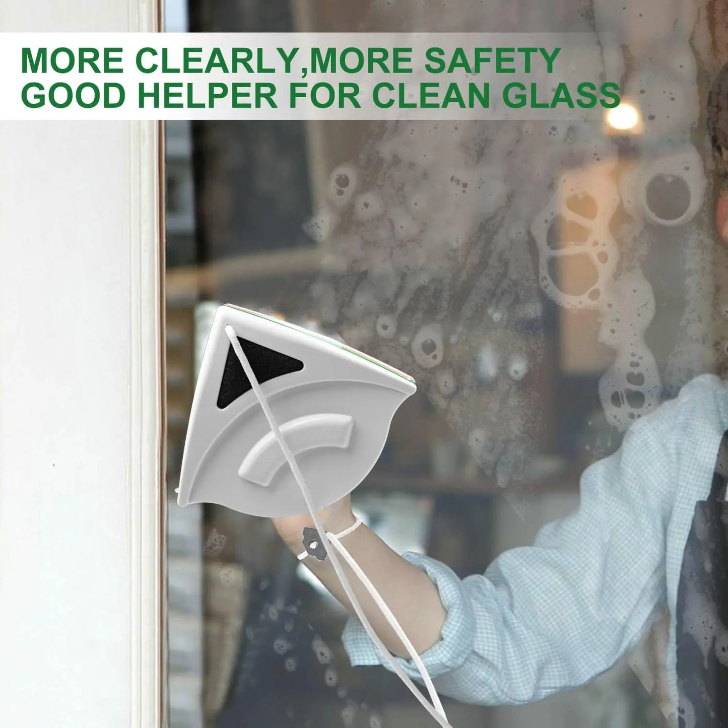 Podazz Magnetic Window Cleaner for 20–30mm Glass – Strong Grip, Streak-Free Shine