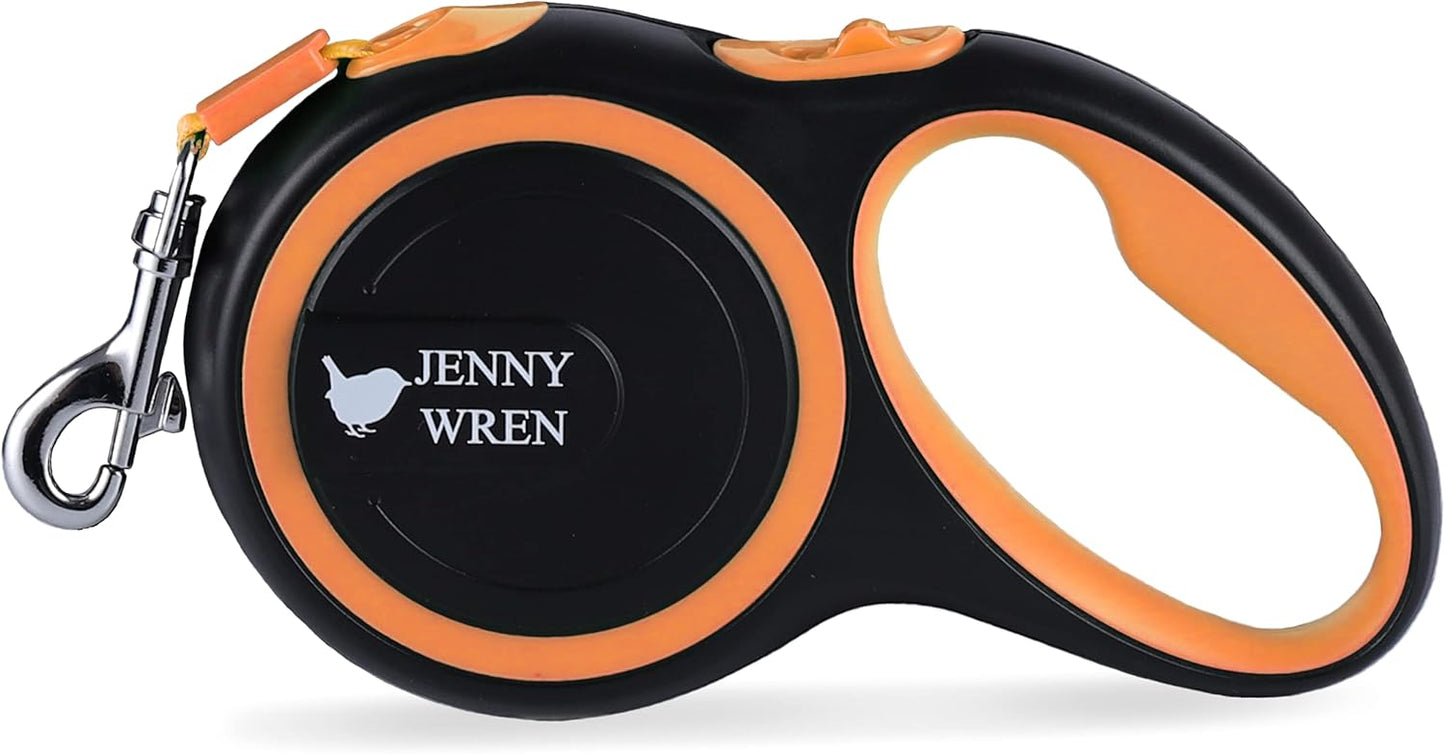 Retractable Dog Leash ā Tangle-Free, Heavy Duty, One-Hand Brake & Lock, Nylon Tape