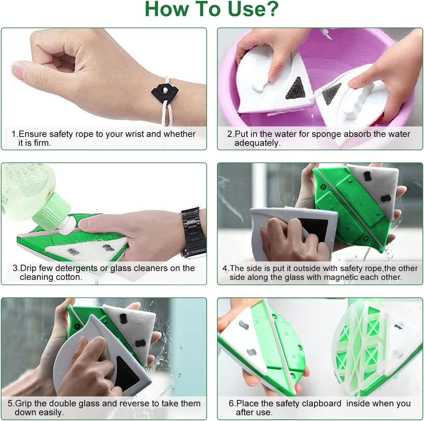 Podazz Magnetic Window Cleaner for 20–30mm Glass – Strong Grip, Streak-Free Shine