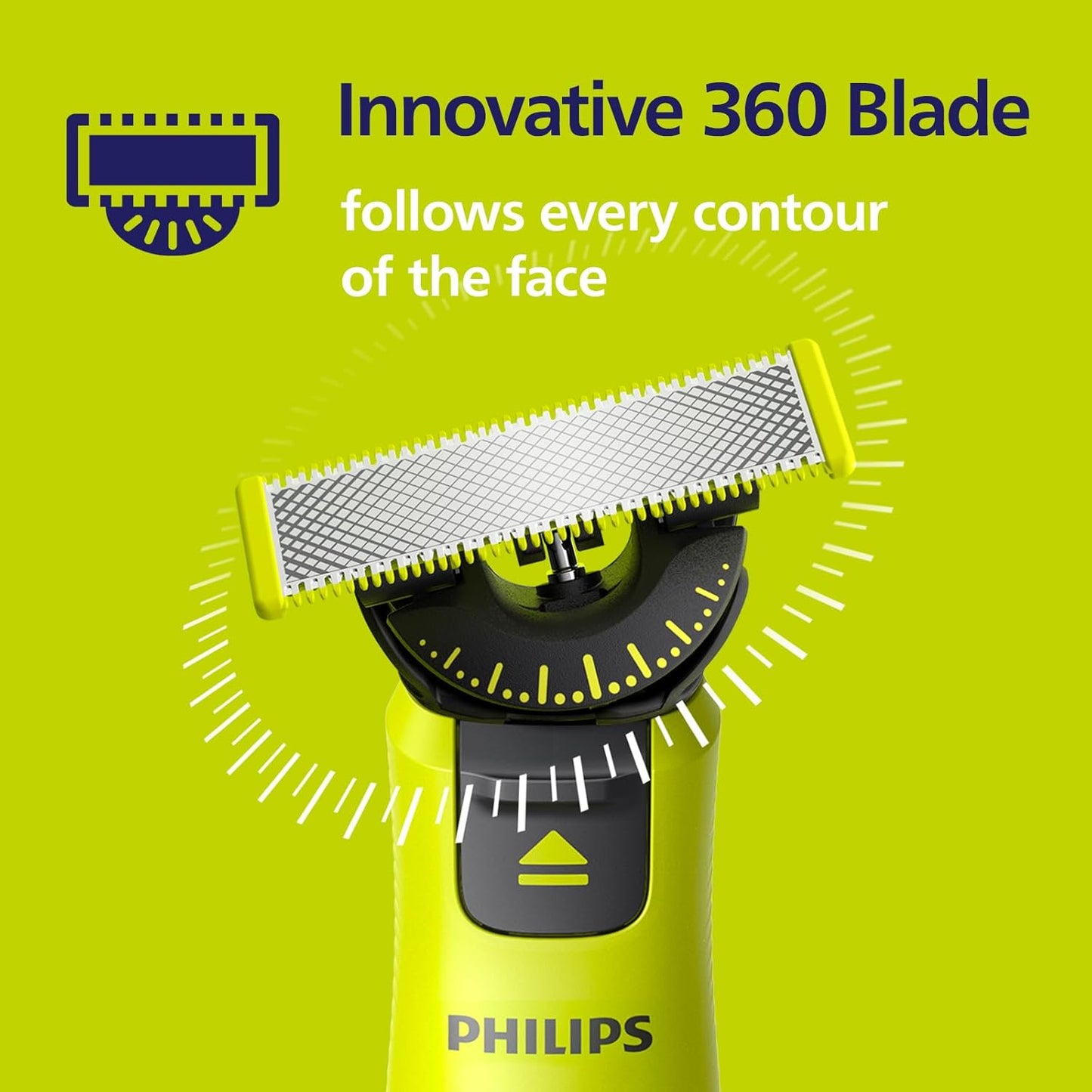 Philips OneBlade 360 Replacement Blades – 3 Pack, Fits Hybrid Trimmer QP430/60
