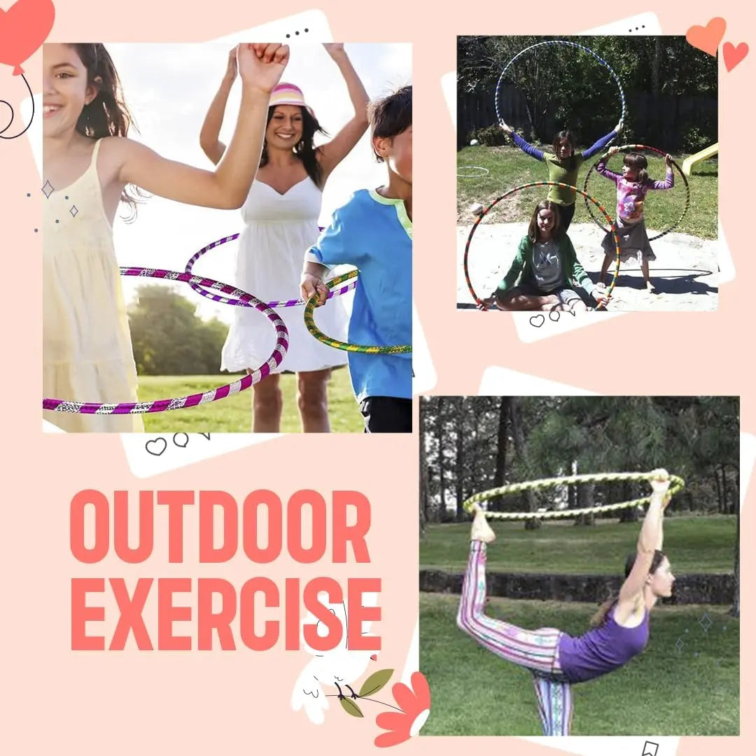 π― Colorful 55cm Hula Hoops β Glitter Plastic Hoops for Fitness & Dance Fun Pack of 2