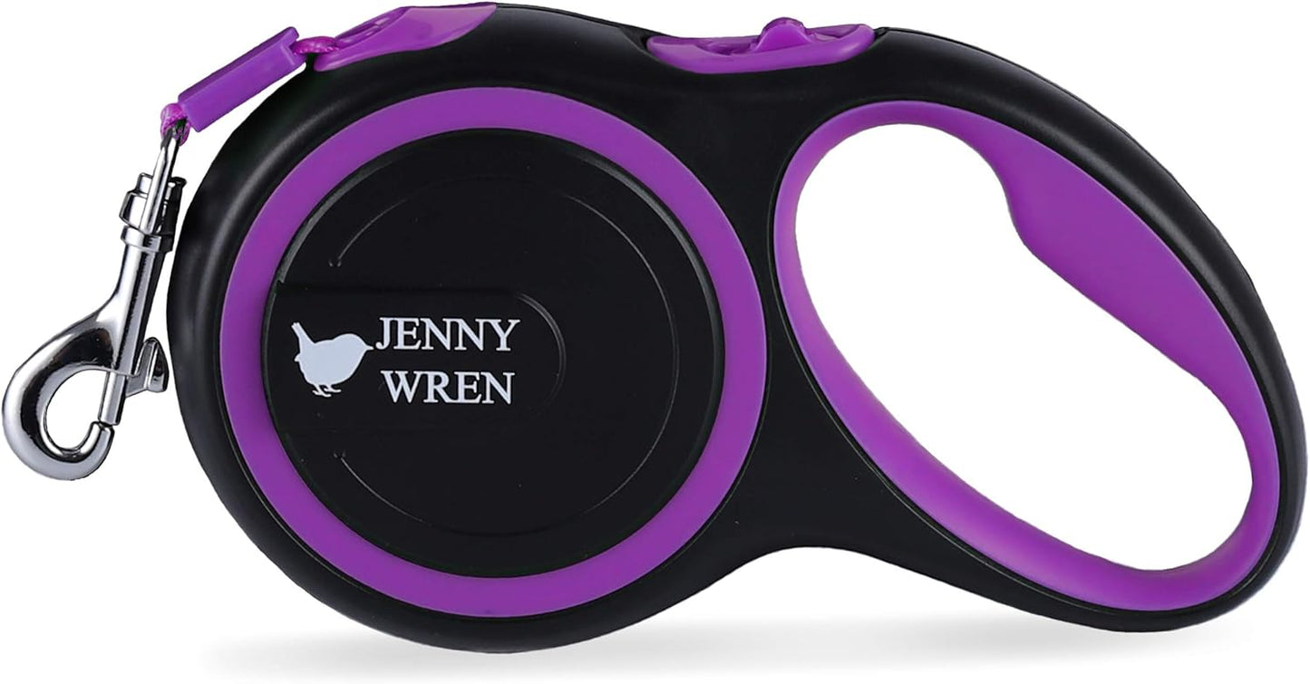 Retractable Dog Leash ā Tangle-Free, Heavy Duty, One-Hand Brake & Lock, Nylon Tape