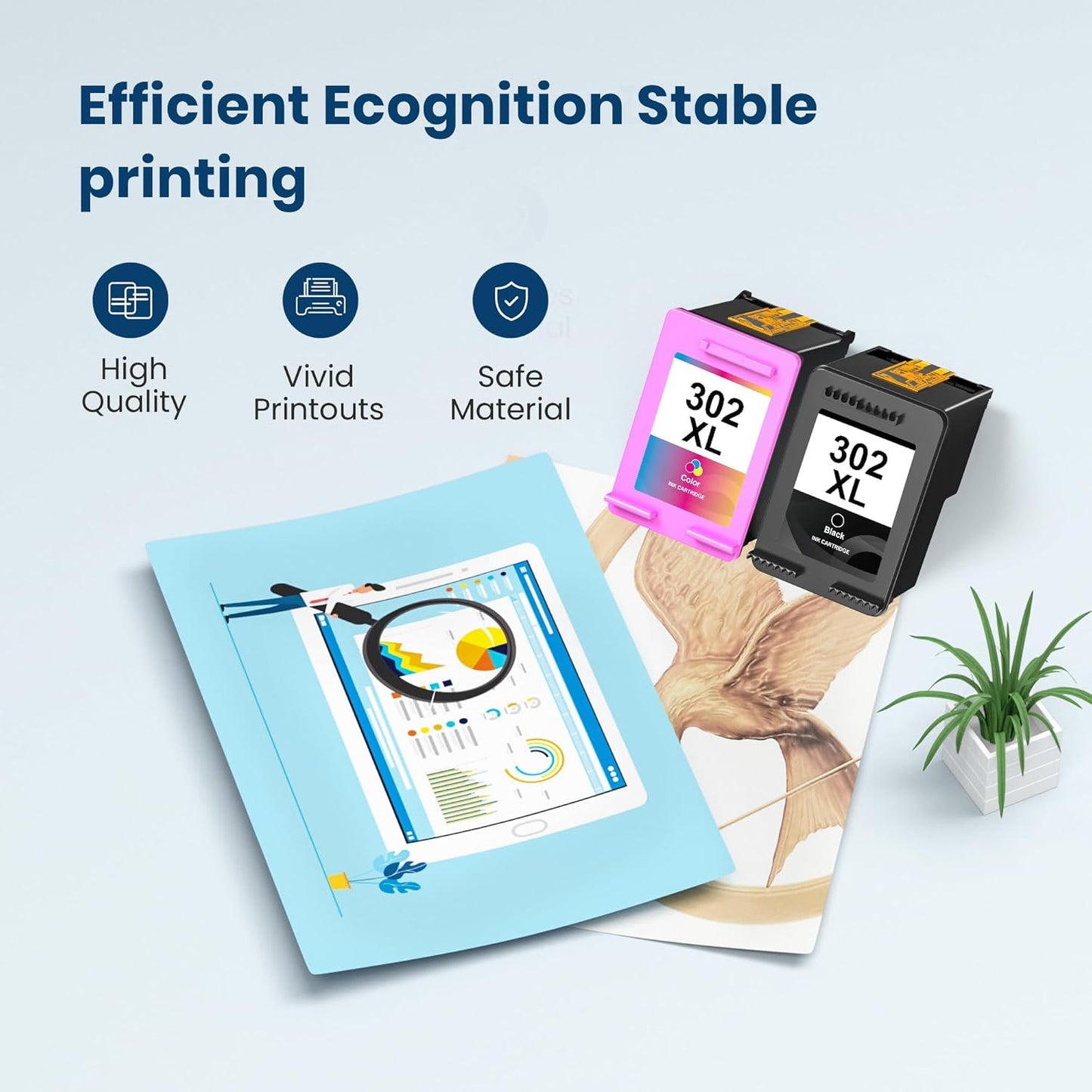 š 301XL Ink Cartridges Combo Pack ā Black & Colour for HP Envy, DeskJet, OfficeJet Printers