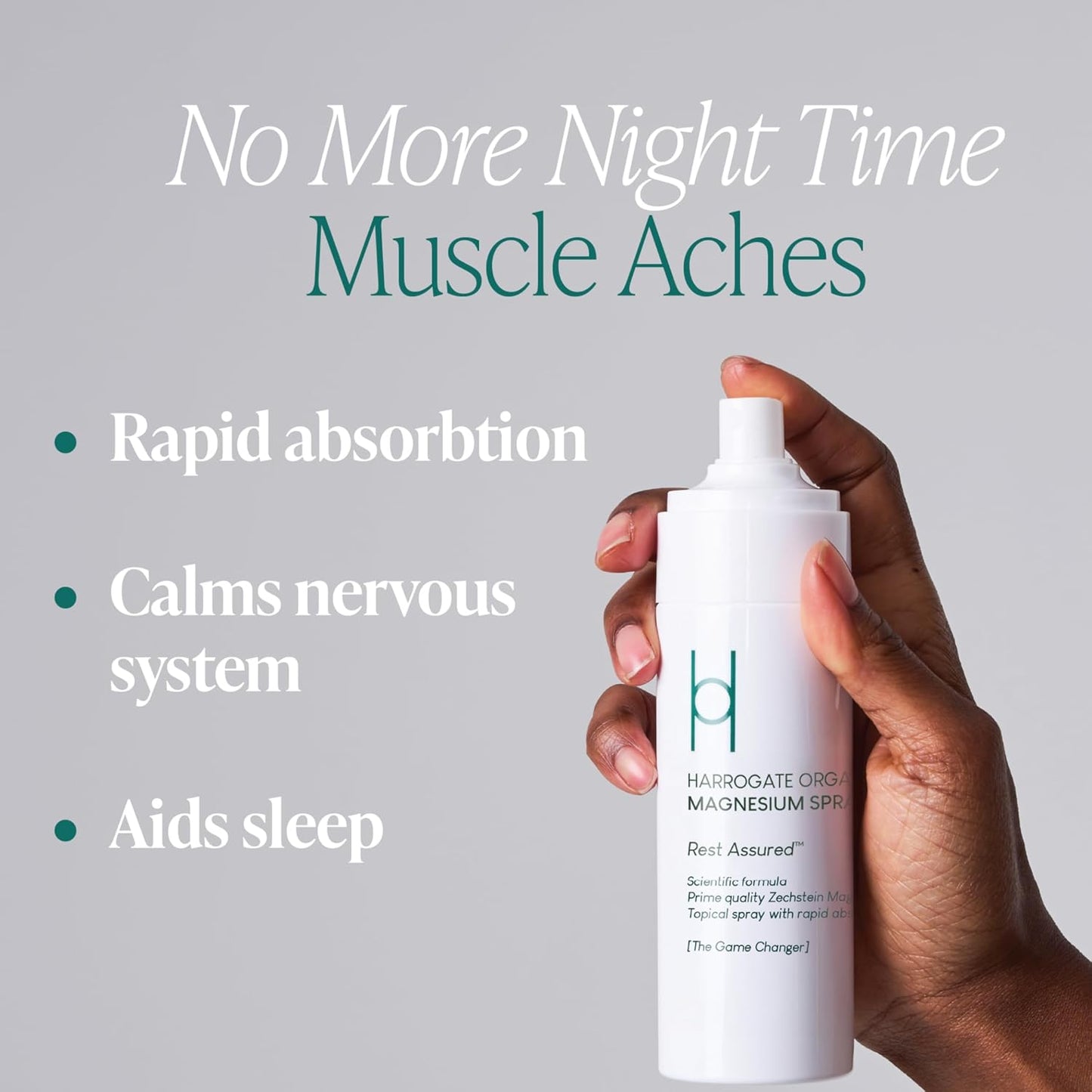 Magnesium Spray for Sleep, Muscle & Leg Relief β No Grease, Vegan, 150ml
