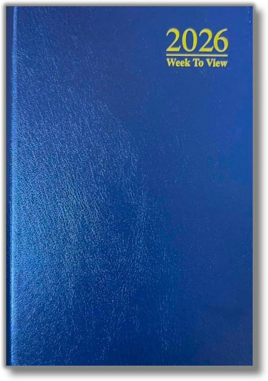2026 A4 Diary Week to View | Page A Day | Desk Diary | Hard Backed For Home And Office Use (Black, A4 Week To View)