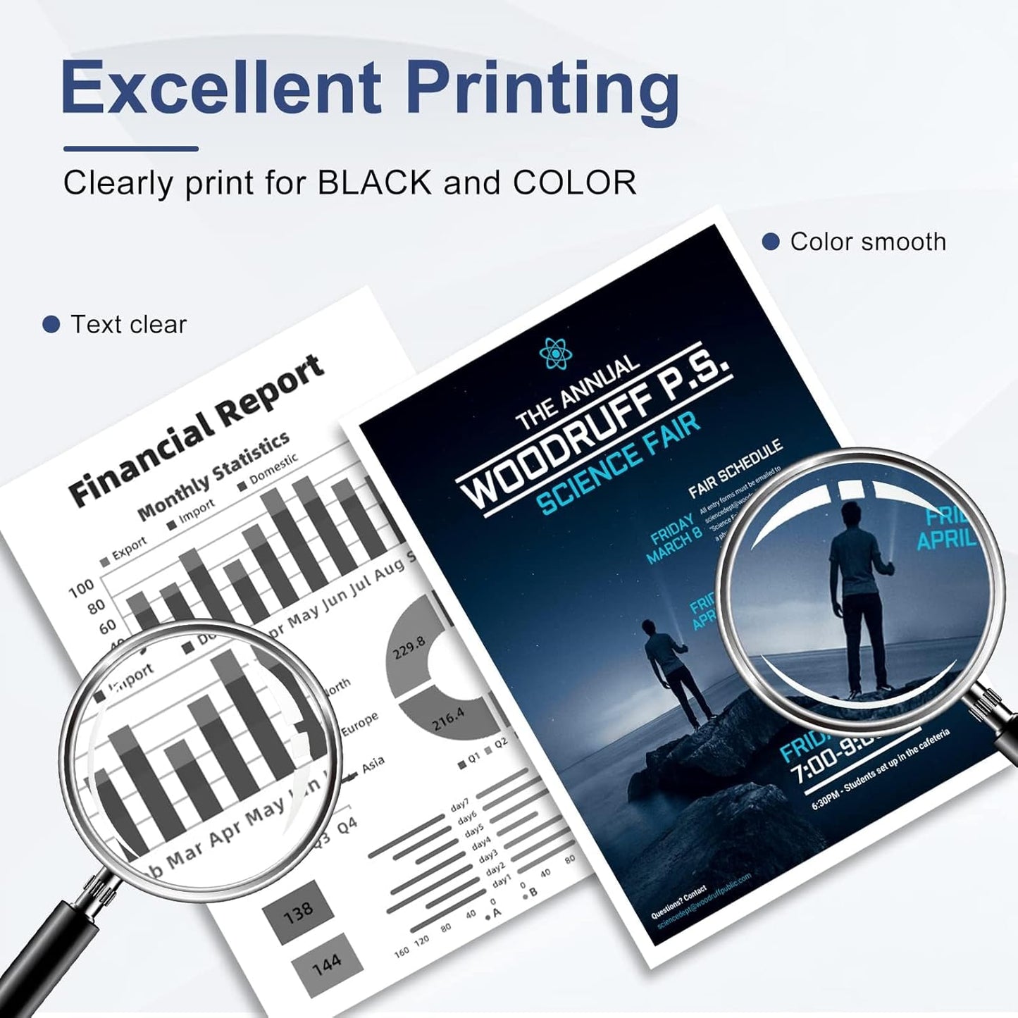 302XL Ink Cartridge Combo for HP 302 – Compatible with Envy, OfficeJet & DeskJet Printers