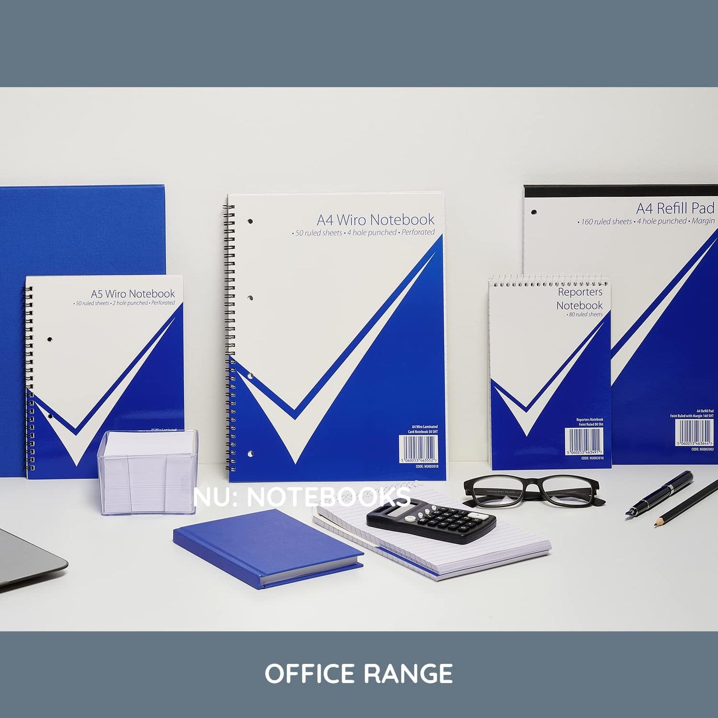 nu: Wirebound Reporter's Notebook β 80 Pages | Office Writing Pad | Spiral Notepad