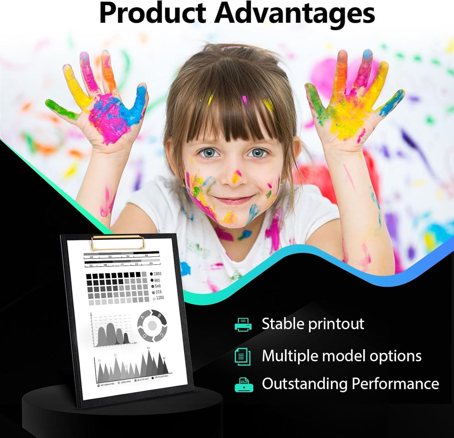 WYFYINK 405XL Compatible with Epson 405 XL 405XL Black Ink Cartridges for Epson WF 4820 for WorkForce Pro WF-3820 WF-3825 WF-4825 WF-4830 WF-7310 WF-7830 WF-7835 WF-7840 Printer (3 Black)