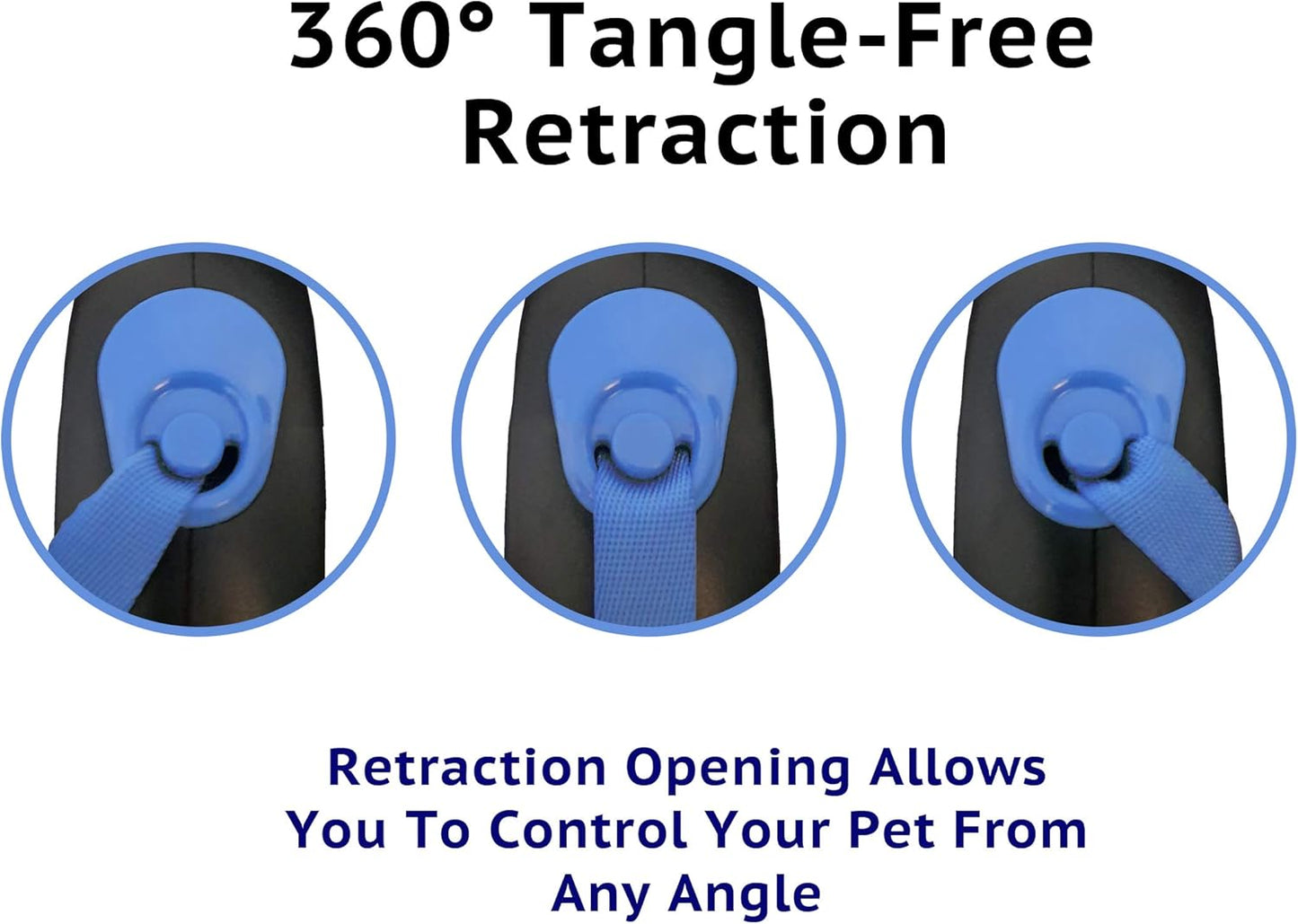 Retractable Dog Leash ā Tangle-Free, Heavy Duty, One-Hand Brake & Lock, Nylon Tape