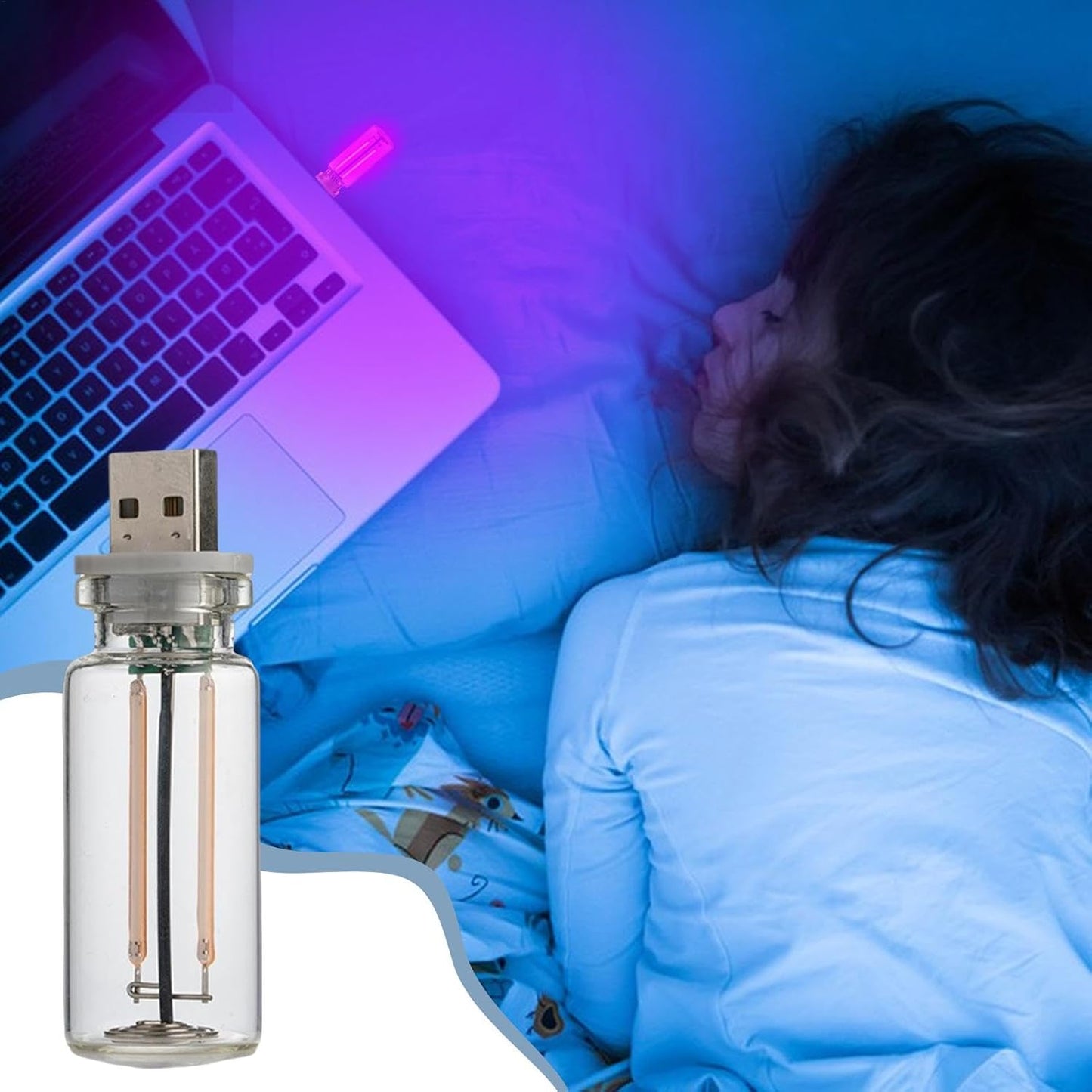 Retro Car Lamp Retro USB Night Light Touch Control USB Car Light with Unique Bottle Design for Car