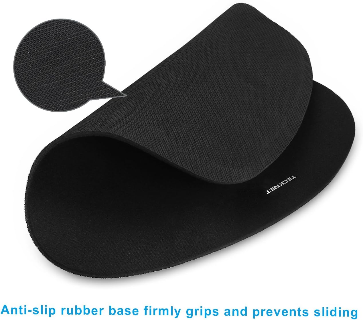 TECKNET Ergonomic Mouse Pad with Memory Foam Wrist Support – Non-Slip & Waterproof