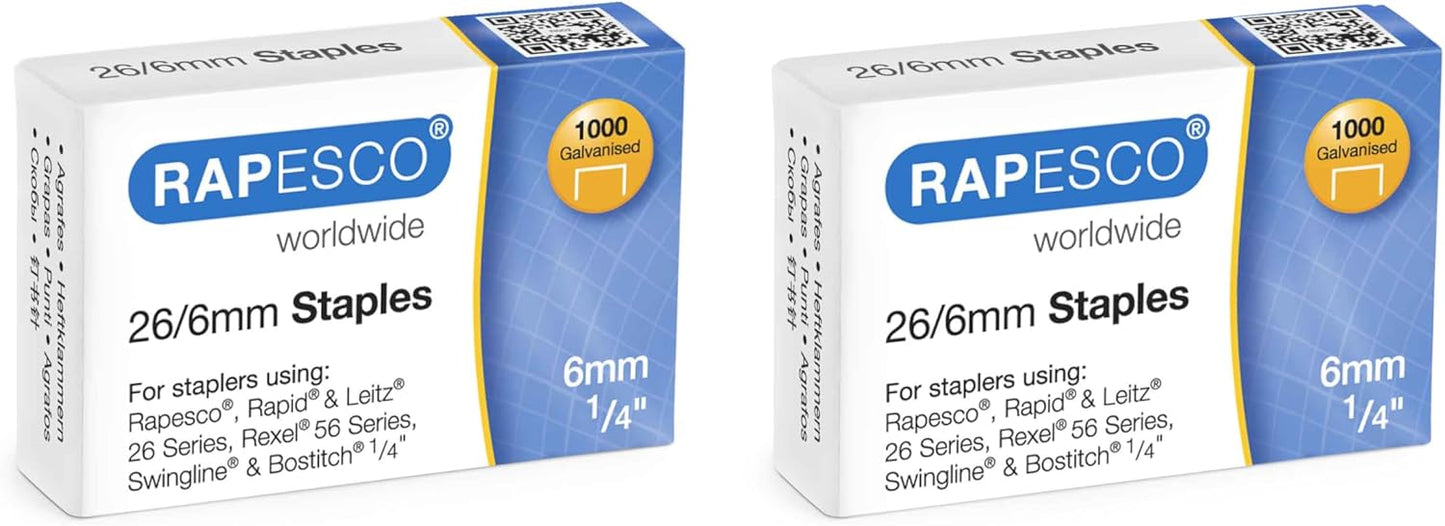 Rapesco Marlin Antibacterial Stapler โ 25 Sheet, 2000 Staples Included โ Black