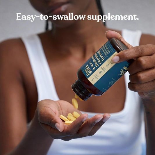 Magnesium Glycinate + Turmeric 4-in-1 | 1322mg Triple Blend | 90 Vegan Tablets UK