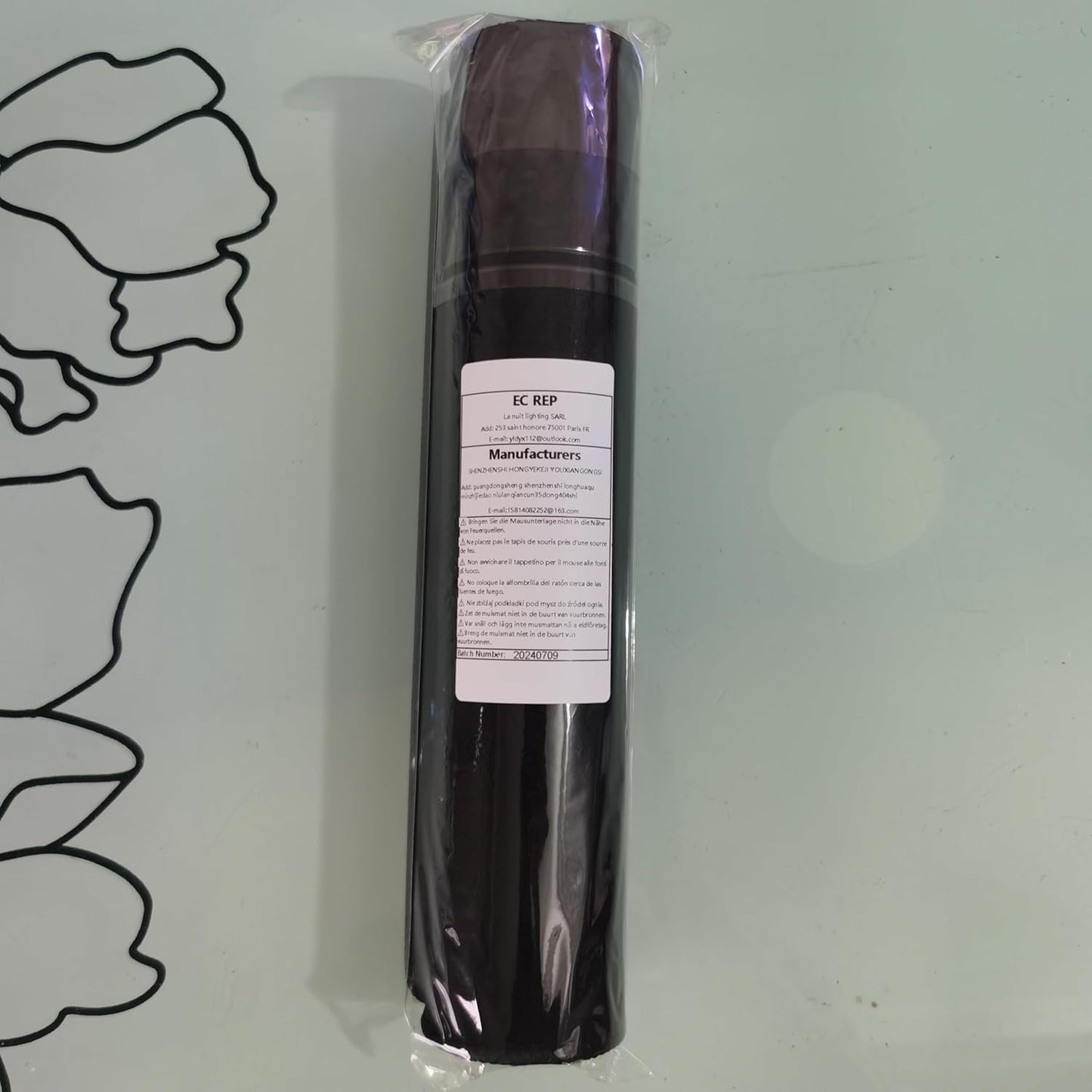 Large Gaming Mouse Pad 600x300mm – XL Desk Mat, Non-Slip Rubber Base, Black