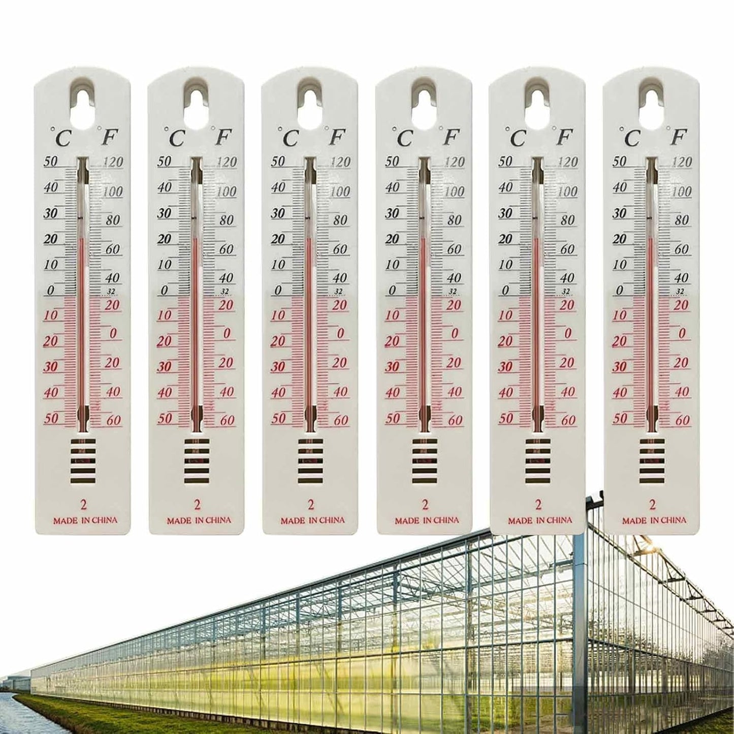 6pcs Indoor Outdoor Digital Thermometers – Accurate Wall & Room Temp Monitors