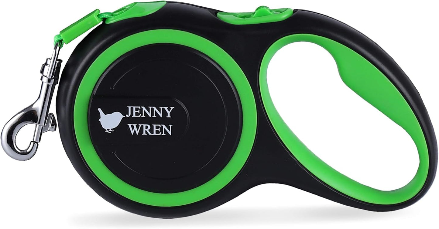 Retractable Dog Leash ā Tangle-Free, Heavy Duty, One-Hand Brake & Lock, Nylon Tape
