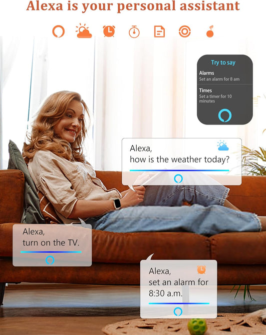 Alexa Smart Watch 1.83'' Call Answer Fitness Tracker for Android & iPhone, IP68