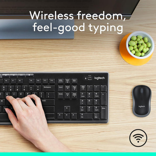 Logitech MK270 Wireless Keyboard & Mouse Combo – 2.4GHz, Multimedia Keys, UK Layout