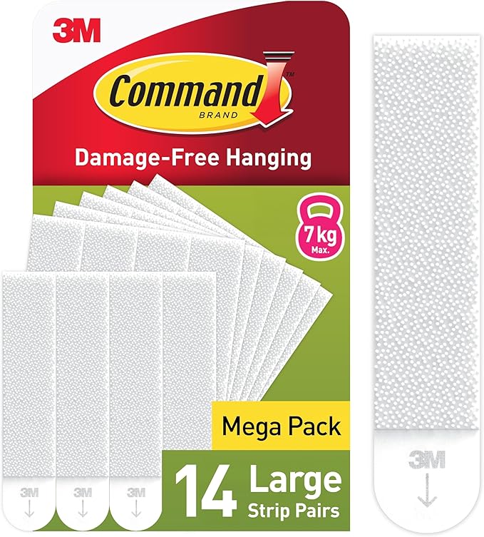 Command Picture Hanging Strips, Large, Value Pack - 14 Pairs (28 Strips) - for Pictures, Frames, Mirrors, Wall décor - Damage Free Hanging