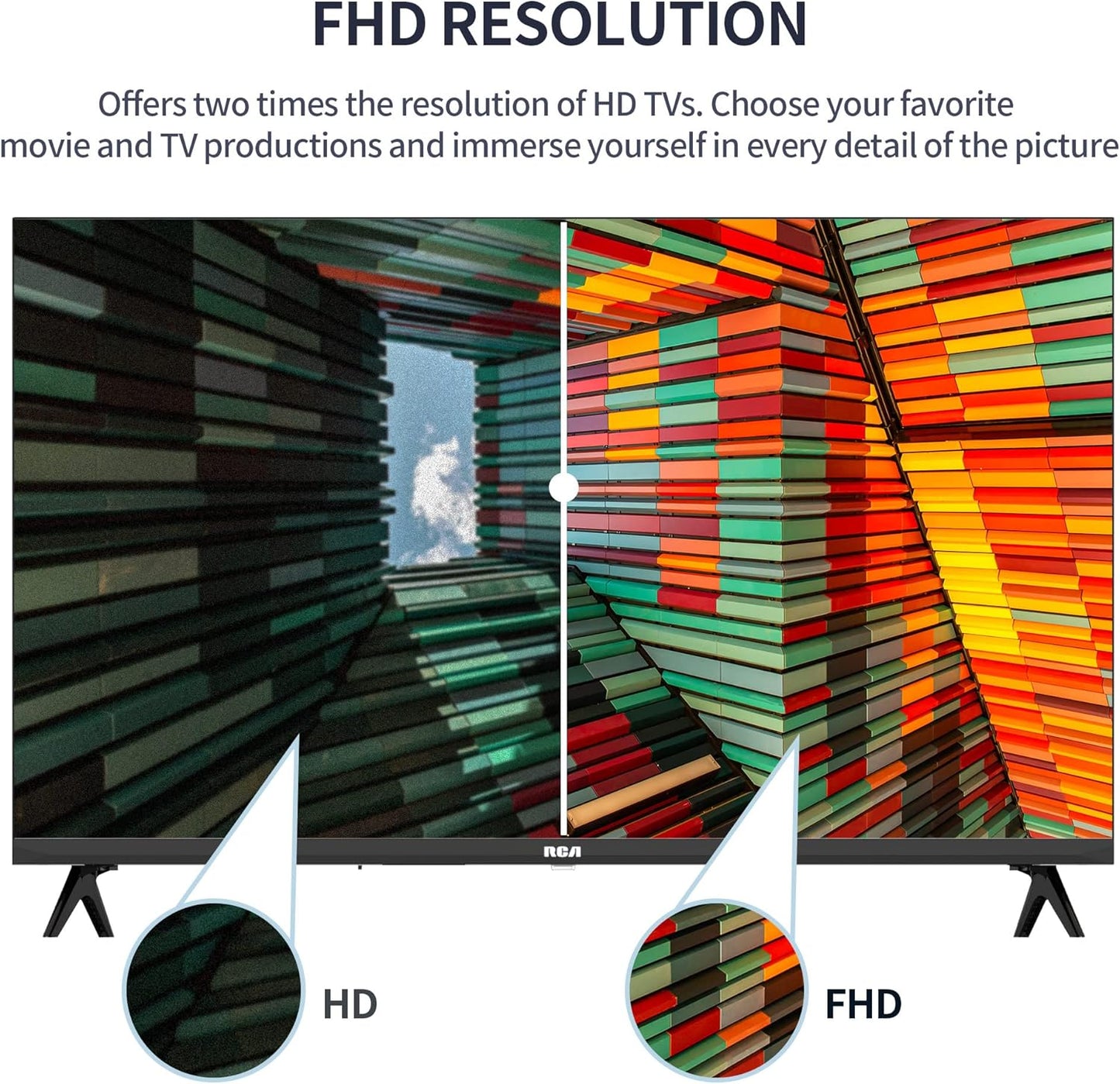 Roku TV 40" FHD Smart TV, RK40FQ1 40 Inch TV with Apple TV+ BBC Netflix Freeview, HDR Dolby Audio HDMI USB Port, Large Screen TV for Living Room