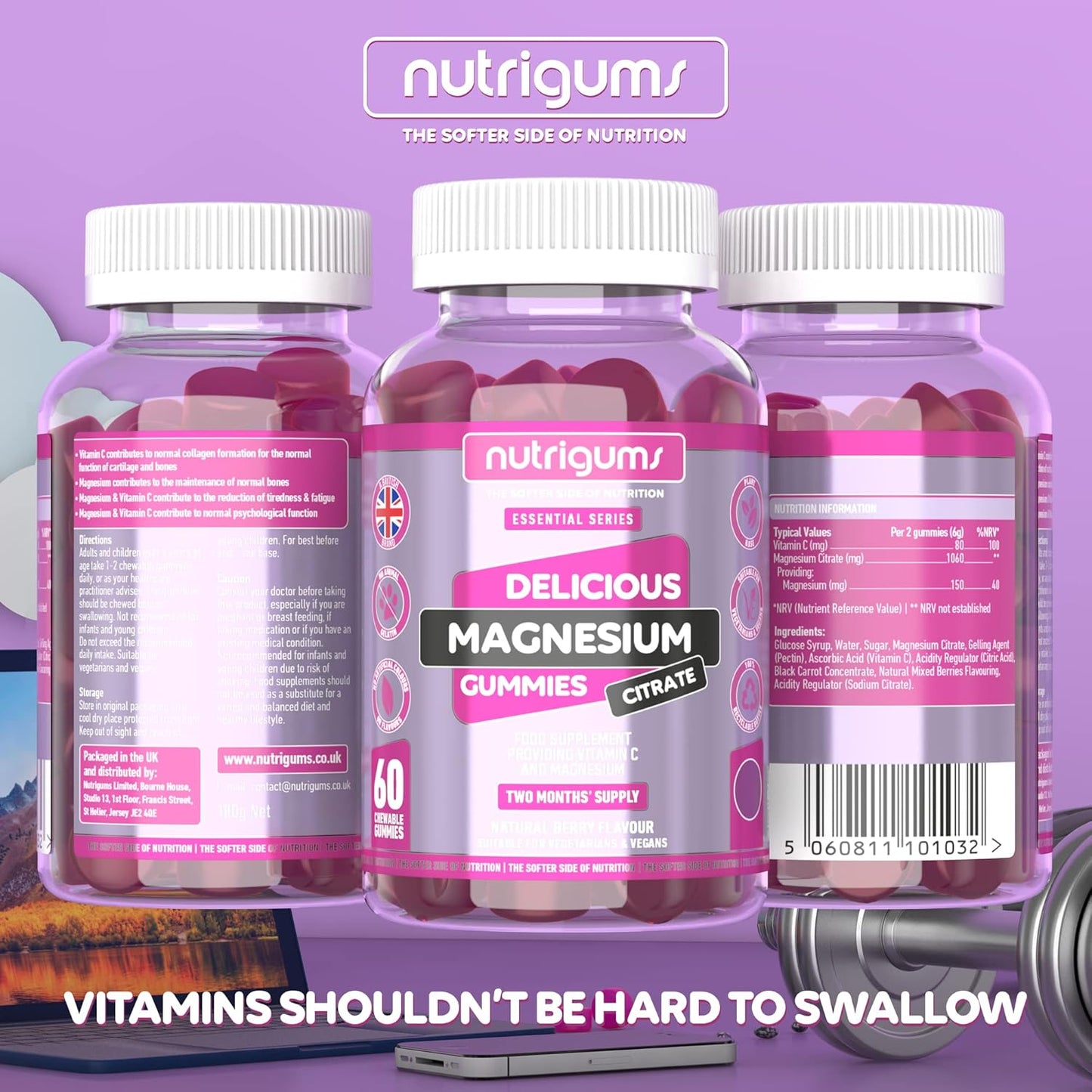 Magnesium Citrate & Vitamin C Gummies – High Strength Vegan Sleep & Energy Support