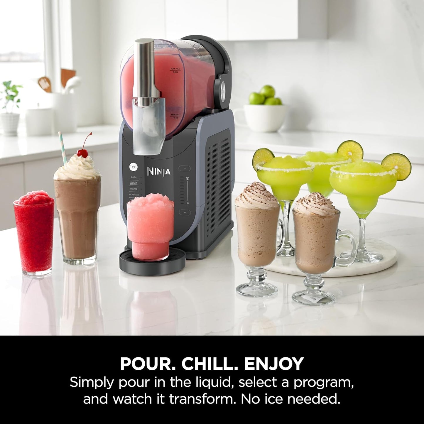 Ninja SLUSHi Frozen Drink Maker β Slush, Milkshakes, Cocktails & Frappe, 1.9L, Blue