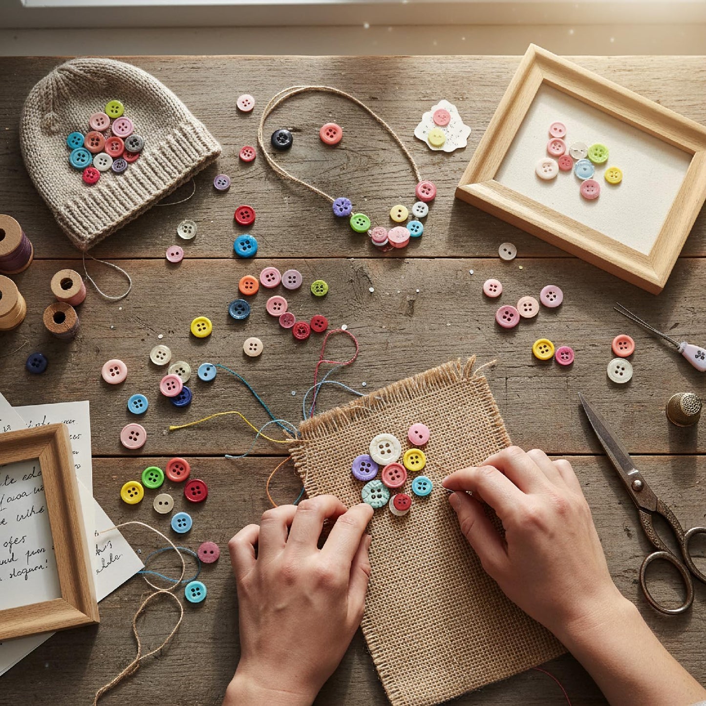 1000PCS Buttons for Crafts,Mixed Colours and Sizes Round Resin Buttons for Sewing,DIY Knitting,Handmade Crafts,Decorative Projects,Cardigans(4 Holes)