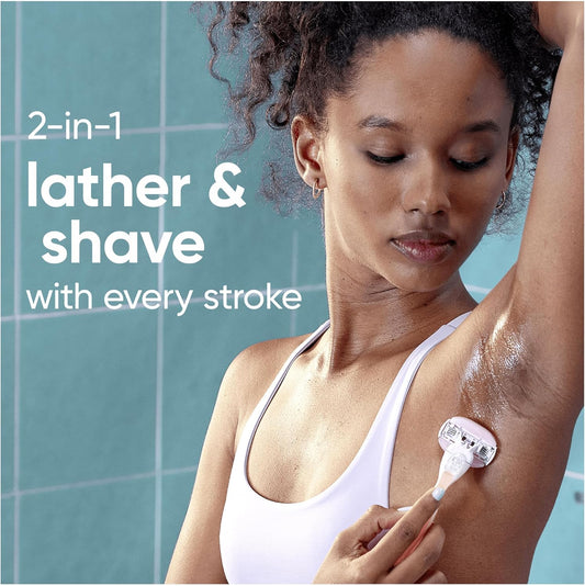 ✨ Gillette Venus ComfortGlide Women’s Razor 🌸 | Spa Breeze Scent 🌊 | Reusable Metal Handle & Shower Holder 🛁 | Includes 1 Refill Cartridge 🔄