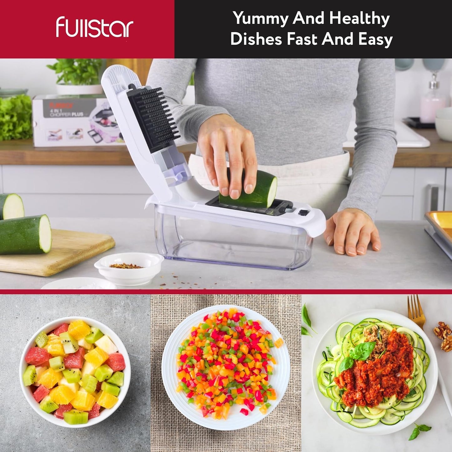 4-in-1 Vegetable Chopper & Cutter β Onion, Salad, Potato Dicer Kitchen Tool