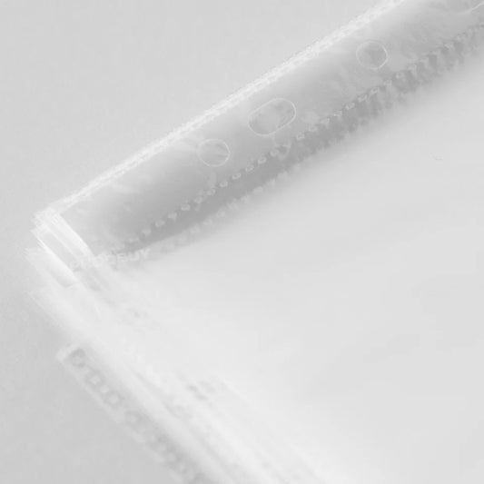 100 x A4 Poly Pockets Clear Plastic Punched File Ring Binder Paper Wallet Sleeve