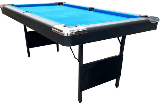 HomeGames 6ft Folding Leg Pool Table - Blue Cloth - Free Delivery 3-7 Days. SALE