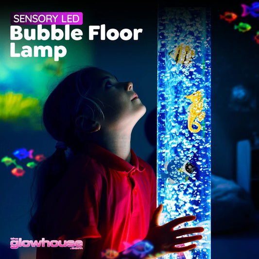 Extra Large 100cm Colour Changing LED Sensory Bubble Tube Lamp Mood Fish Water